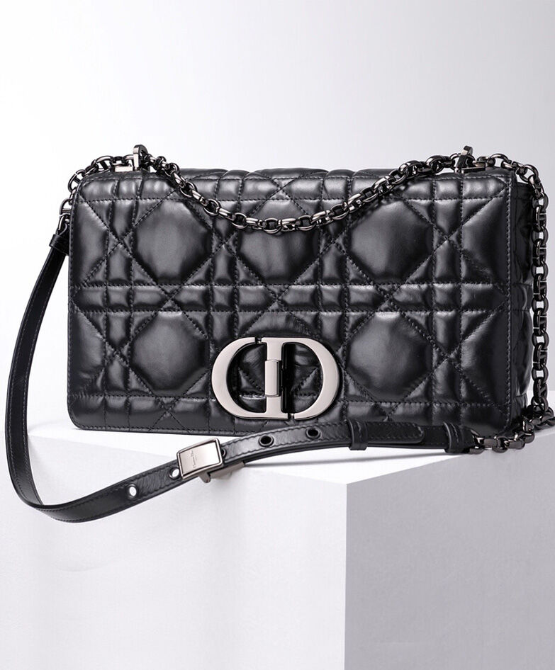 Christian Dior Large Dior Caro Bag Black